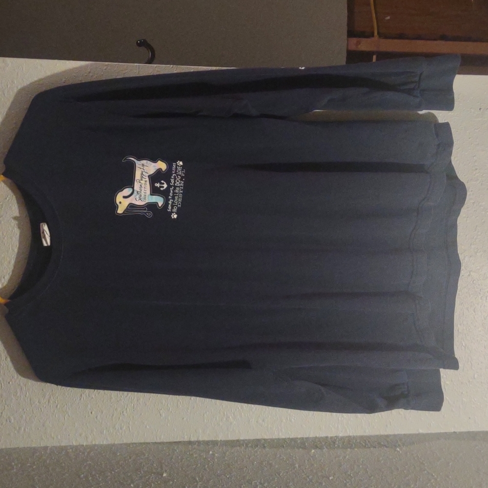 Long sleep southern puppy life blue shirt